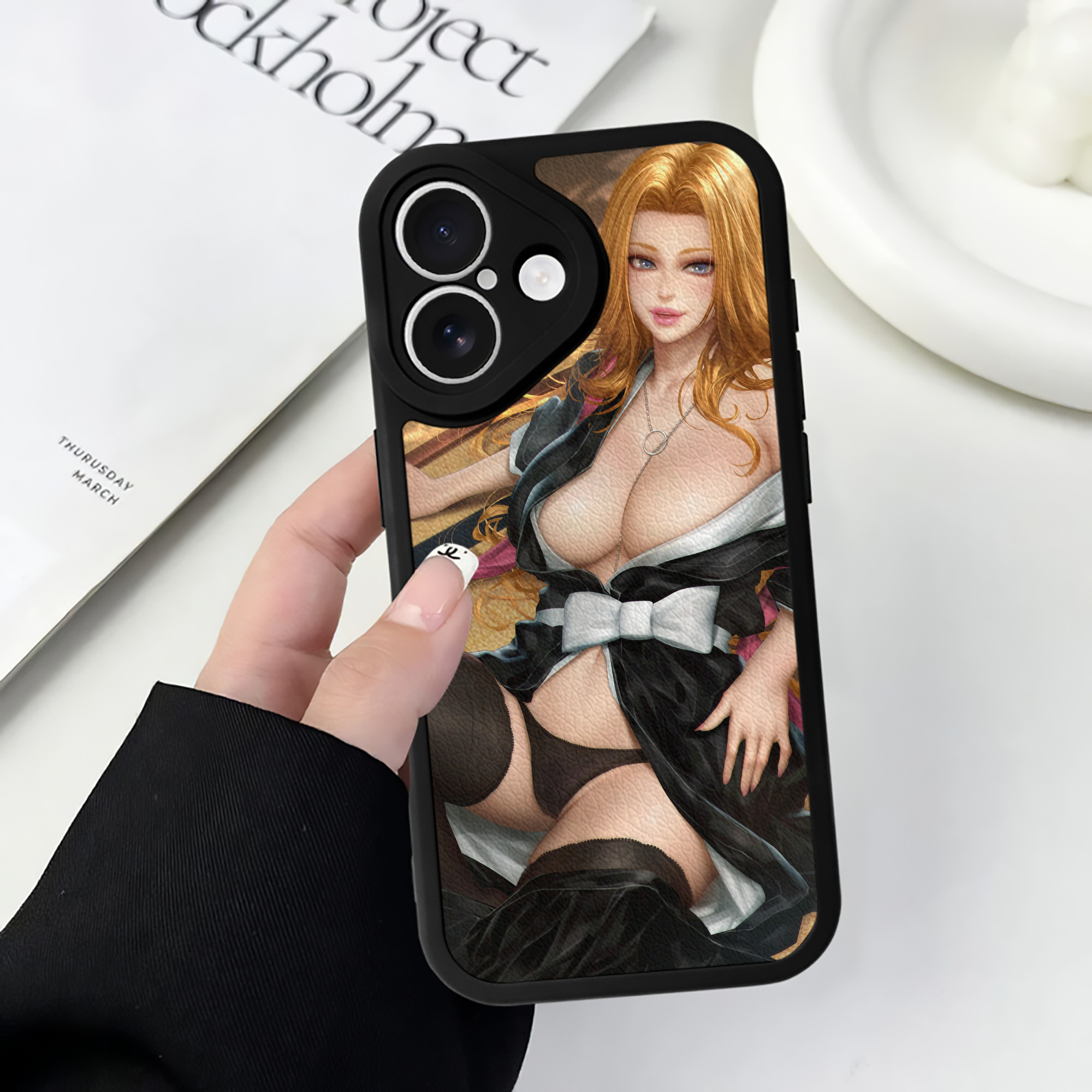 （画像用） ブリーチ BLEACH 【iPhone 16シリーズ対応】シリコンスマホケース（レザー調） 材質：シリコン